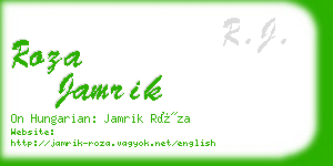 roza jamrik business card